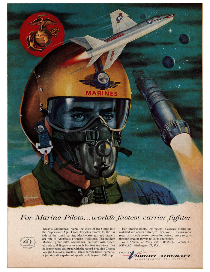 Marine Corps Carrier Fighter Pilot Ad circa. 1954