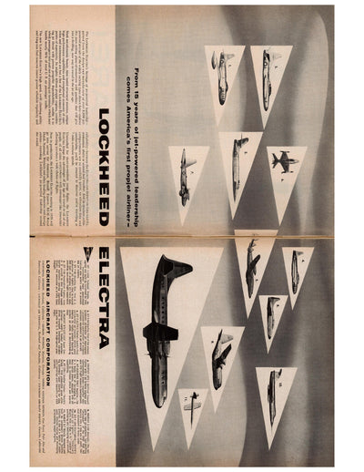Lockheed Electra Aircraft Showcase Ad circa. 1958