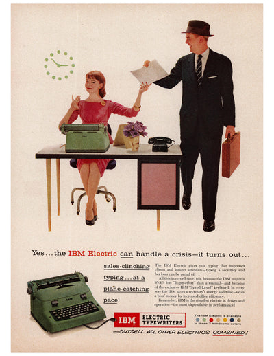 IBM Electric Typewriter Office Ad circa. 1961