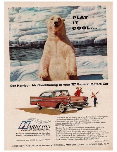 Harrison Polar Bear GM Air Conditioning Ad circa. 1960