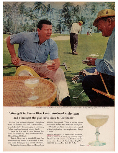 Puerto Rico Dry Rum Golf Course Ad circa. 1953