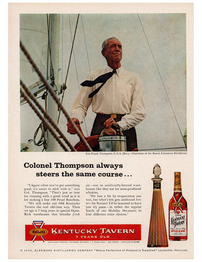 Kentucky Tavern Colonel Thompson Sailing Ad circa. 1958