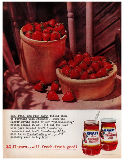 Kraft Strawberry Preserves and Jelly Ad circa. 1956