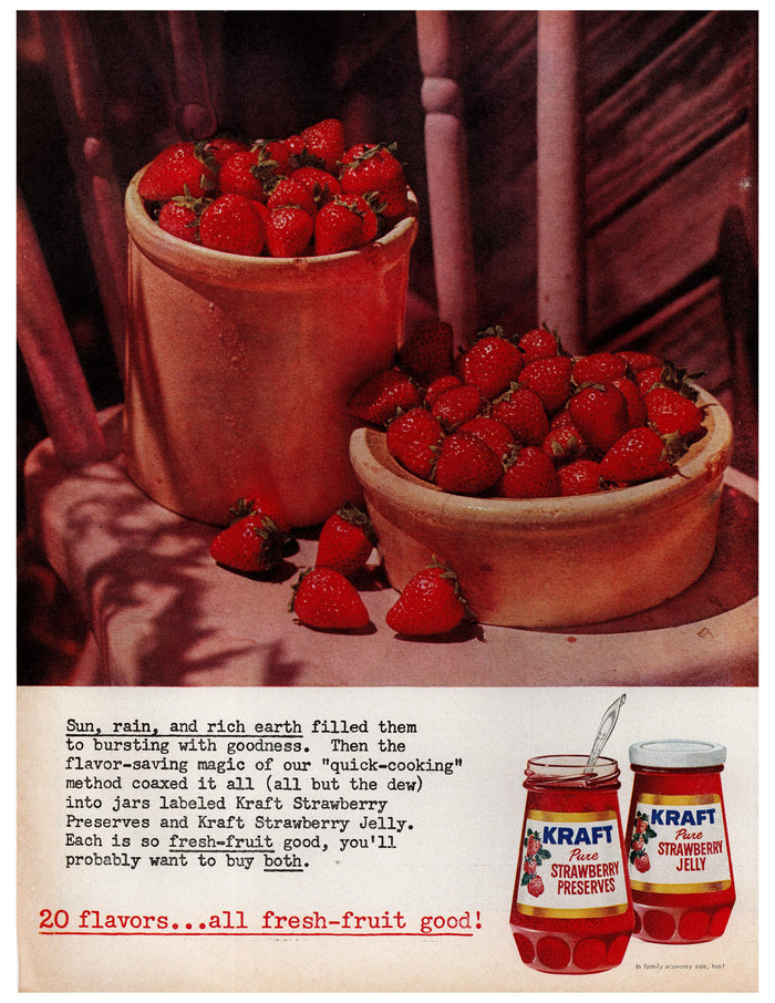 Kraft Strawberry Preserves and Jelly Ad circa. 1956