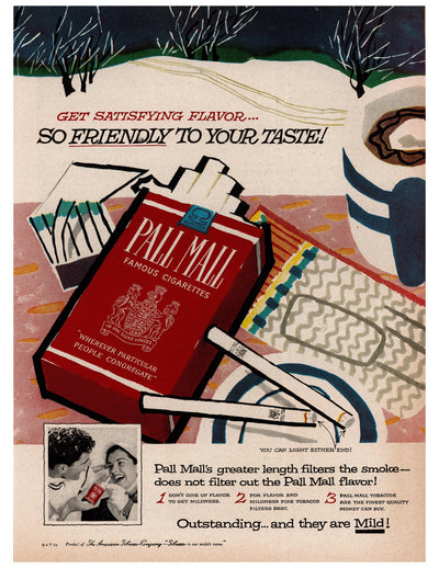 Pall Mall Friendly to Your Taste Picnic Ad circa. 1956
